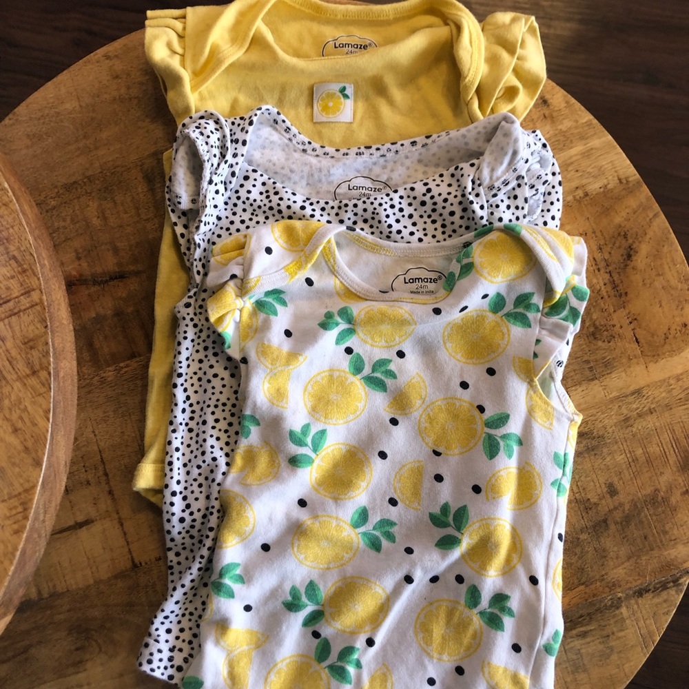 Lamaze lemon onesies 3 pack